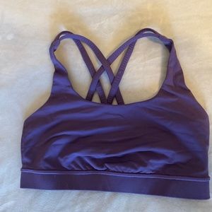Lululemon purple energy sports bra